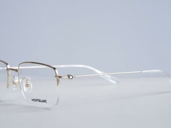 Gọng kính Montblanc Semi-rimless Gold Eyeglasses MB0084OK - Ảnh 3