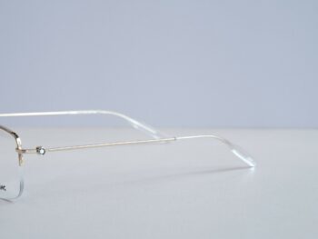 Gọng kính Montblanc Semi-rimless Gold Eyeglasses MB0084OK - Ảnh 9