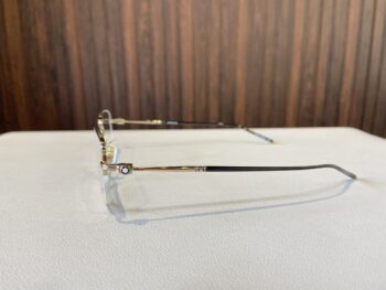 Gọng kính Montblanc Semi-Rimless Gold Eyeglasses MB0131O - gong kinh montblanc semi rimless gold eyeglasses mb0131o