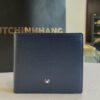 Ví da Montblanc Meisterstuck Navy Leather Wallet 8cc 118298 - vi montblanc meisterstuck urban unisex card case 124102