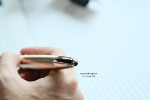 Bút Montblanc Meisterstuck Solitaire Geometry Champagne Gold Legrand Rollerball Pen 118102 - Image 9
