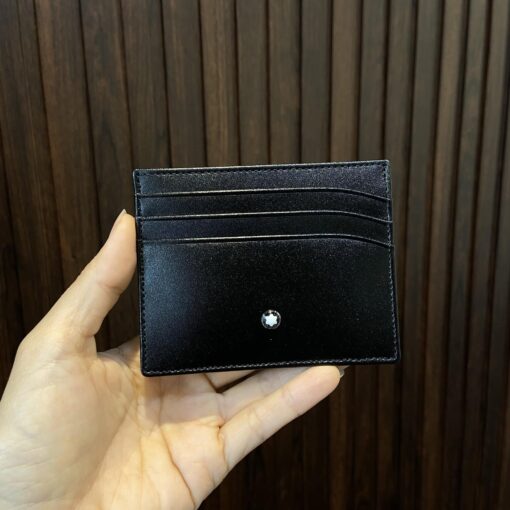 Ví namecard Montblanc Meisterstuck 6cc Leather Black