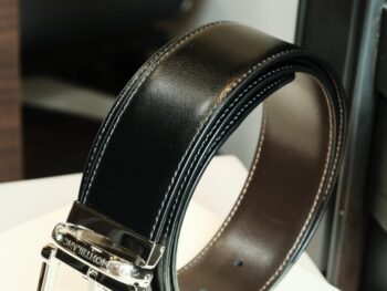 Thắt Lưng Montblanc Round Horse Shiny Palladium-Coated Pin Buckle Belt 124614 - 3cm - that lung montblanc rectangular shiny stainless steel pin buckle blue smooth leather 118419 3cm 10 scaled