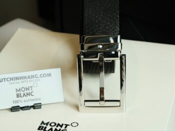 Thắt lưng Montblanc Leather-Belt Rectangula Shiny & Matte Palladium Coated Pin Buckle Devore Suede Brown 123913 - that lung montblanc rectangular shiny stainless steel pin buckle blue smooth leather 118419 3cm 14 scaled