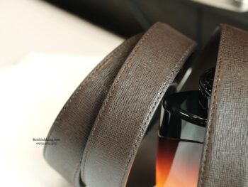 Thắt lưng nâu Montblanc Horse Shiny Gold-Coated Pin Brown Safflano LT Strap 112367 - 3cm - that lung nau montblanc horse shiny gold coated pin brown safflano lt strap 112367 3cm 2