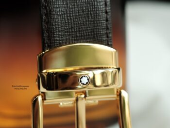 Thắt lưng nâu Montblanc Horse Shiny Gold-Coated Pin Brown Safflano LT Strap 112367 - 3cm - that lung nau montblanc horse shiny gold coated pin brown safflano lt strap 112367 3cm 3