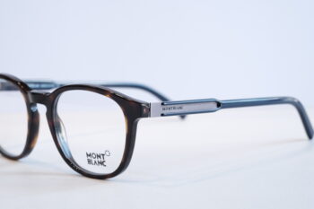 Gọng kính Montblanc Oval Eyeglasses Dark Havana/Blue MB632 2