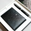 Bộ set bút Montblanc Meisterstuck Classique Platinum Ballpoint Pen & MST Wallet Black 6cc 127052