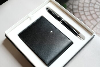 Bộ set bút Montblanc Meisterstuck Classique Platinum Ballpoint Pen & MST Wallet Black 6cc 127052 Bút Montblanc ORDER Mới Nguyên Hộp 2