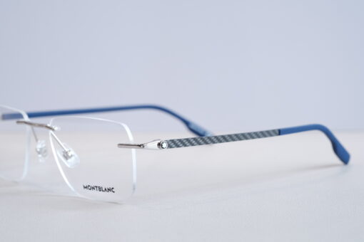 Gọng kính Montblanc Rimless Blue Eyeglasses MB0185O Gọng kính Montblanc Mới Nguyên Hộp 3