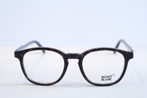 Gọng kính Montblanc Oval Eyeglasses Dark Havana/Blue MB632