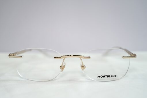 Gọng kính Montblanc Rimless Gold Plate Eyeglasses MB0147O Gọng kính Montblanc Mới Nguyên Hộp