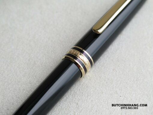 Bộ set bút Montblanc Meisterstuck 163 Classique Gold Rollerball Pen & Pocket Holder 6cc 123752