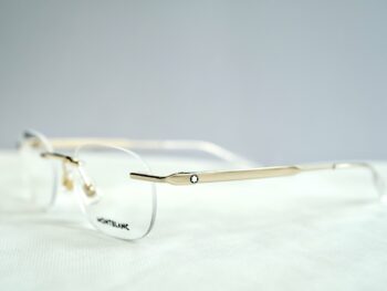 Gọng kính Montblanc Rimless Gold Plate Eyeglasses MB0147O - bo set but montblanc meisterstuck classique platinum ballpoint pen amp pocket holder 6cc 128956 scaled