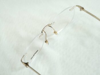 Gọng kính Montblanc Rimless Gold Plate Eyeglasses MB0147O - bo set but montblanc meisterstuck classique platinum ballpoint pen amp pocket holder 6cc 128960 scaled