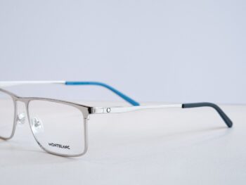 Gọng kính Montblanc Rectangular Eyeglasses Silver/Blue MB0106O - gong kinh montblanc rectangular eyeglasses silverblue mb0106o 5 scaled