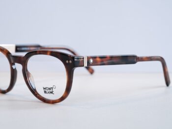 Gọng kính Montblanc Round Eyeglasses Dark Havana MB619 - Ảnh 4