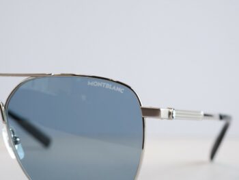 Kính mát Montblanc Pilot Sunglasses Silver MB0093S - kinh mat montblanc pilot sunglasses silver mb0093s 8 scaled