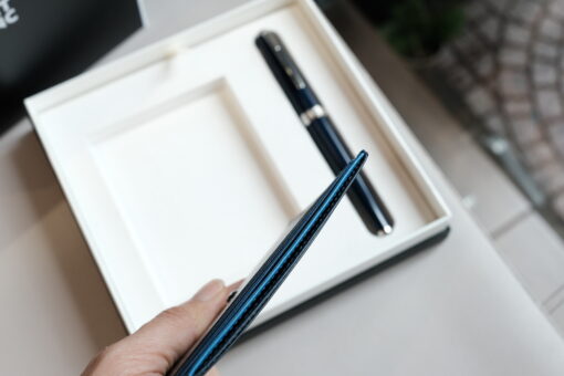 Bộ set bút Montblanc PIX Blue Rollerball Pen & pocket holder 6cc navy 128956 Montblanc Pix Bút Bi Nước Montblanc 5