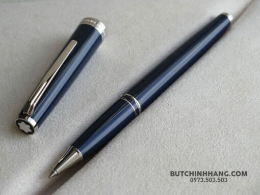 Bộ set bút Montblanc PIX Blue Rollerball Pen & pocket holder 6cc navy 128956 Montblanc Pix Bút Bi Nước Montblanc 6