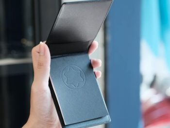 Sổ tay Montblanc Meisterstuck Black Leather Notebook 14244 - Ảnh 3