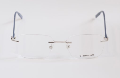 Gọng kính Montblanc Rimless Silver Eyeglasses MB0222O Gọng kính Montblanc Mới Nguyên Hộp 3