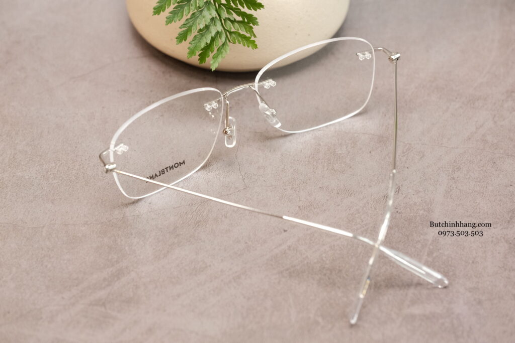 Kính cận Montblanc Rimless Silver Eyeglasses MB0075O - mẫu kính được ưa chuộng nhất của giới doanh nhân. AA176549 4205 42C8 B802 0937E4BA22C9