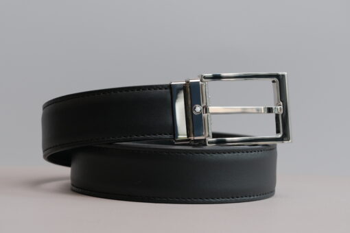 Thắt lưng Montblanc Elegant Black Leather Belt 123891  – 3cm Thắt lưng Montblanc