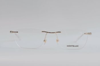Gọng kính Montblanc Rimless Gold Eyeglasses MB0169O - gong kinh montblanc rimless gold eyeglasses mb0169o 3
