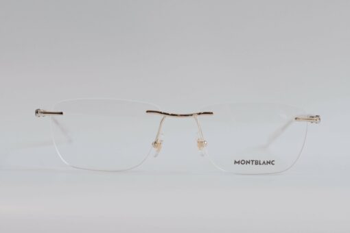 Gọng kính Montblanc Rimless Gold Eyeglasses MB0169O - Hình ảnh 5