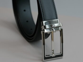 Thắt lưng Montblanc Elegant Black Leather Belt 123891 - 3cm - that lung montblanc elegant black leather belt 123891 3cm scaled