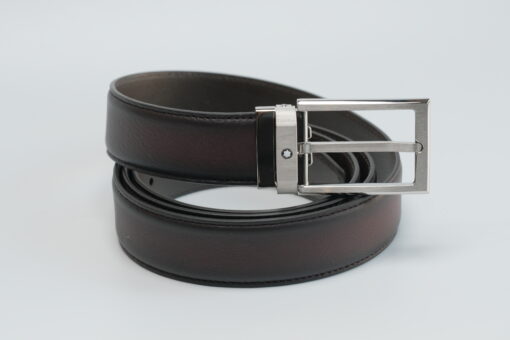 Thắt lưng Montblanc Mens Brown Leather Rectangular Pin Buckle Belt 123886 – 3cm Thắt lưng Montblanc Thắt lưng Montblanc