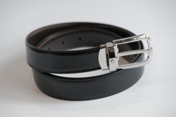 Thắt lưng Montblanc Casual Curved Horseshoe Reversibe Belt 114412 Thắt lưng Montblanc Mới Nguyên Hộp