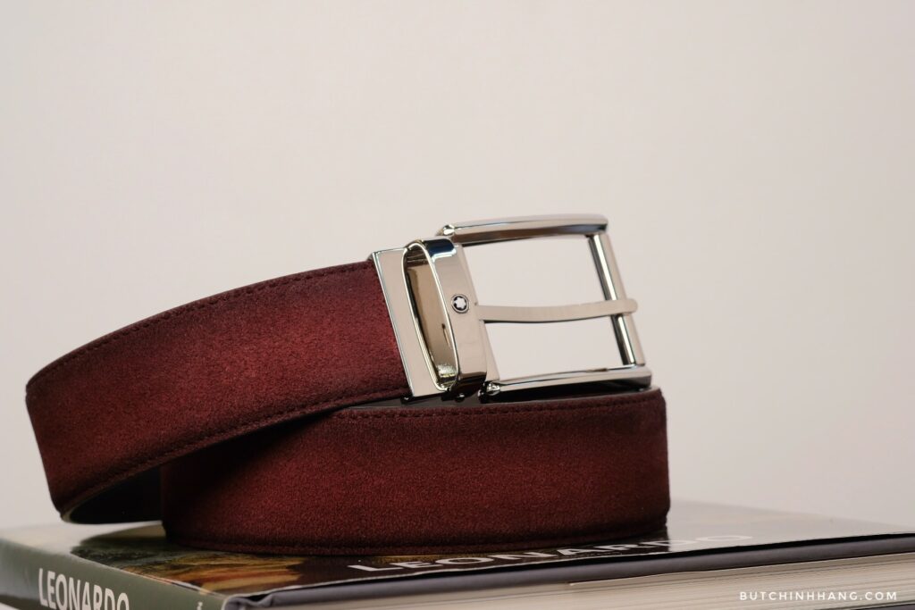 Belt Casual Line Burgundy 116723 - Mẫu Thắt Lưng Da Lộn Đến Từ Nước Ý - belt casual line burgundy 116723 mau that lung da lon den tu nuoc y 1