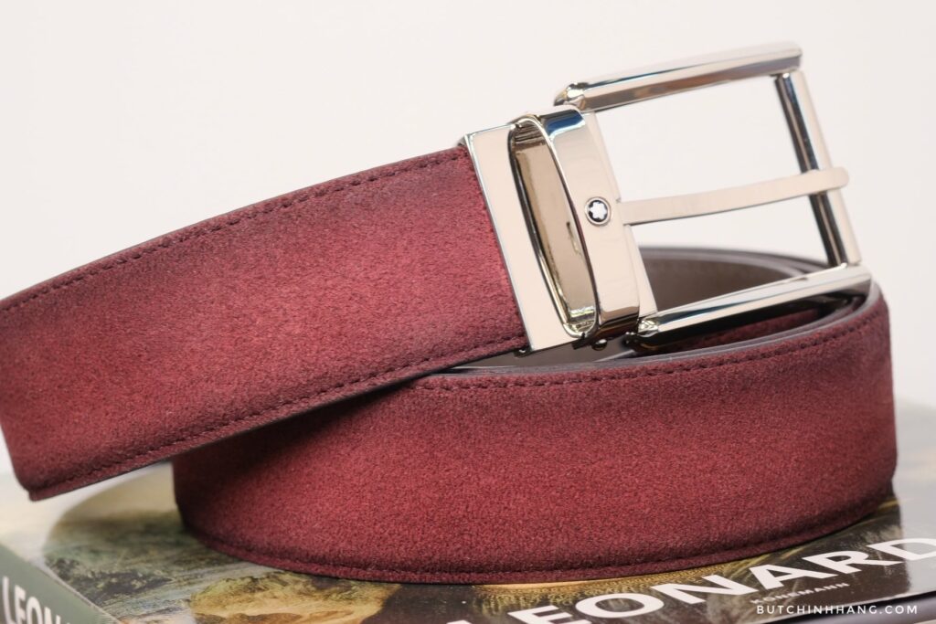 Belt Casual Line Burgundy 116723 - Mẫu Thắt Lưng Da Lộn Đến Từ Nước Ý - belt casual line burgundy 116723 mau that lung da lon den tu nuoc y 2