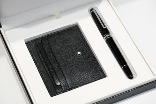 Bộ set bút Montblanc Meisterstuck Classique Platinum Rollerball Pen & pocket holder 6cc