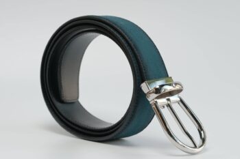 Thắt lưng Belt Casual Line Rounded Horseshoe Shiny Stain Steel Pin Buckle Sfumato Suede Pet Blue 118443 - 3,5cm - that lung belt casual line rect shiny pall pin buckle burgundy sfumato suede lt strap 116723 35cm 1