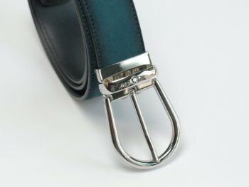 Thắt lưng Belt Casual Line Rounded Horseshoe Shiny Stain Steel Pin Buckle Sfumato Suede Pet Blue 118443 - 3,5cm - that lung belt casual line rect shiny pall pin buckle burgundy sfumato suede lt strap 116723 35cm 2 scaled