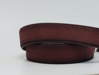 Thắt lưng Belt Casual Line Rect Shiny Pall Pin Buckle Burgundy Sfumato Suede LT Strap 116723 - 3,5cm - Ảnh 3
