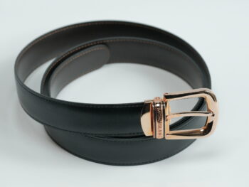 Thắt lưng Montblanc Classic Line Trapeze Buckle Reversible Black / Brown Leather Belt 109737  - 3cm