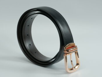 Thắt lưng Montblanc Classic Line Trapeze Buckle Reversible Black / Brown Leather Belt 109737  - 3cm - Ảnh 2