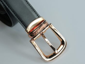 Thắt lưng Montblanc Classic Line Trapeze Buckle Reversible Black / Brown Leather Belt 109737  - 3cm - Ảnh 3