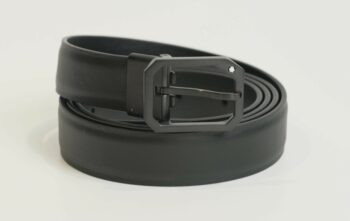 Thắt lưng nữ Belt Frame Pin Buckle Plain Leather Black 2.5cm 123902 Thắt lưng Montblanc Mới Nguyên Hộp