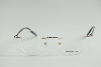 Gọng kính Montblanc Rimless Gold/black Eyeglasses MB0224O - gong kinh montblanc rimless goldblack eyeglasses mb0224o