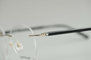 Gọng kính Montblanc Rimless Gold/black Eyeglasses MB0224O - gong kinh montblanc rimless goldblack eyeglasses mb0224o 4