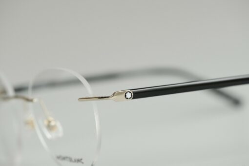 Gọng kính Montblanc Rimless Gold/black Eyeglasses MB0224O - Hình ảnh 4
