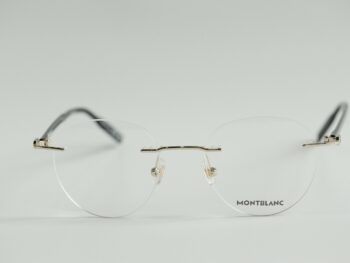 Gọng kính Montblanc Rimless Gold/black Eyeglasses MB0224O - Ảnh 2