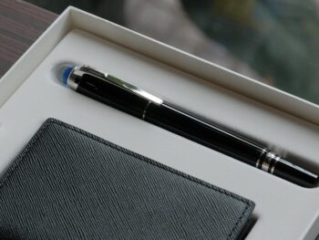 Alternative view of Set Montblanc Starwalker Resin Fineliner & Montblanc Sartorial Business Card Holder Black 130450