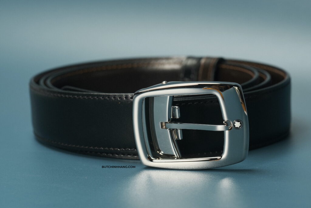 Mẫu thắt lưng dành cho những ai yêu thích sự trẻ trung - Thắt lưng Montblanc Contemporary Black Leather Belt DSCF8443
