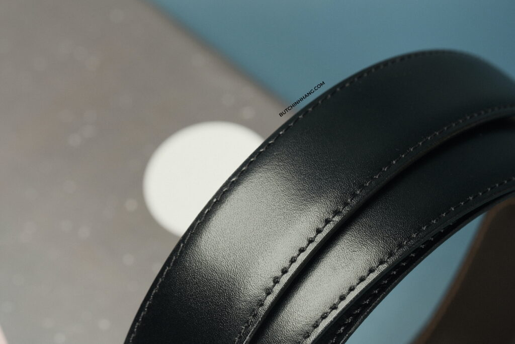 Mẫu thắt lưng dành cho những ai yêu thích sự trẻ trung - Thắt lưng Montblanc Contemporary Black Leather Belt DSCF8449